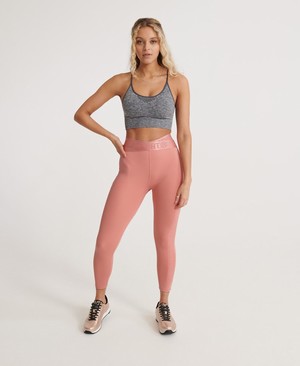 Superdry Training Cross 7/8 Leggings Női Sportruházat Rózsaszín | KNFOU9538